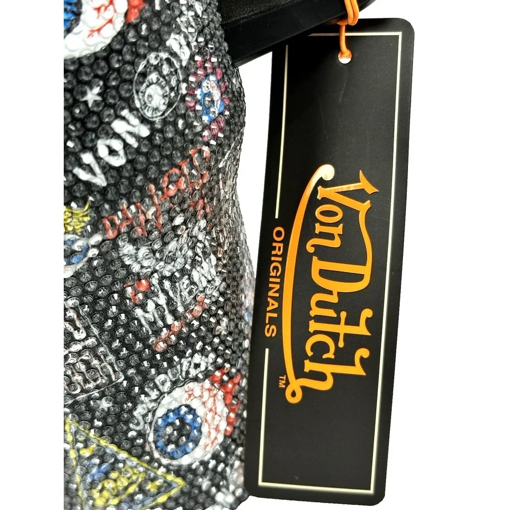 Von Dutch Rhinestone Tumbler Y2K Bling Cup Glam Sparkle Travel Mug